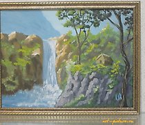 Статуэтка "Waterfall canvas, oil"