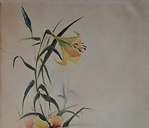 Статуэтка "Lilies, oil on canvas."