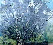 购买 白桦树 油画，画布