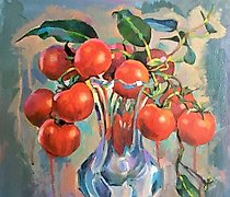 buy " bouquet of tomatoes canvas, acrylic, tempera"