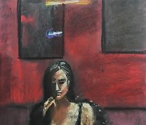 Статуэтка "One pastel, canvas pape…