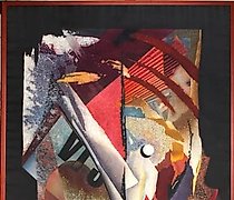 Статуэтка 红色三角形 丝绸-冷却蜡染-丝绸印刷