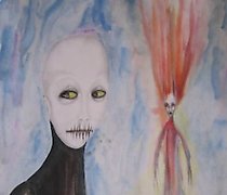 Статуэтка 我的火焰 水彩、铅笔、水彩纸