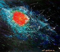 Статуэтка 在寻找爱情，油漆，镶嵌板