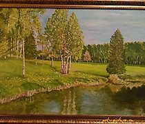 购买 五月的绿意，油画，画布