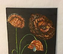 buy The painting "Scarlet Poppies." Canvas, oil, handmade. Oil, canvas.