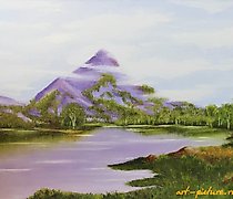 buy "Mountain in the Fog, canvas, oil"