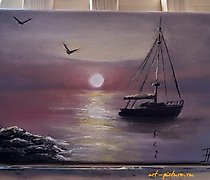 купить На закате холст, масло 