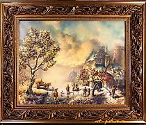 buy Dutch motives, genre painting, oil on canvas.