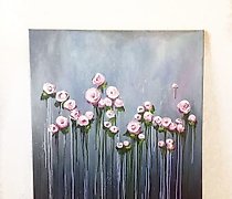 buy "Creamy Flowers acrylic, canvas"