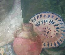 Статуэтка 静物画与水壶 布面，丙烯