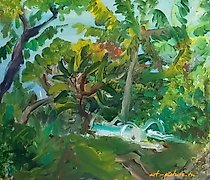 Статуэтка 绿色海岸 油画，画布