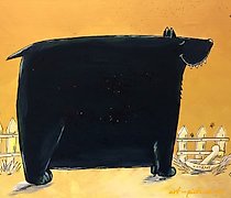 buy Black Kondrat -) Canvas on stretcher, acrylic, liner, glitter