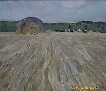 Статуэтка Стежня. Картон, масло....