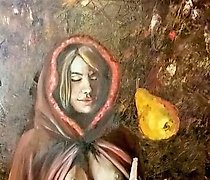 购买 女主人梨油,画布