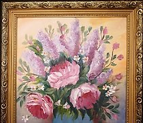 Статуэтка "Lilac oil, cardboard"