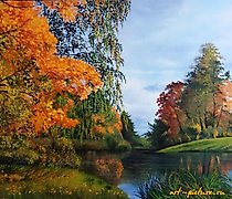 Статуэтка "Golden Autumn oil on ca…