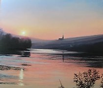 Статуэтка "Golden motif oil, canva…