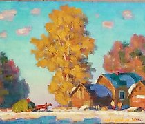 Статуэтка 乡村霍尔斯特的边缘，油画