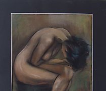 buy The translation of the text "Согнувшаяся пастель, бумага" into English is "Bent pastel, paper."