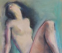 Статуэтка 将头仰起，粉彩，纸张。