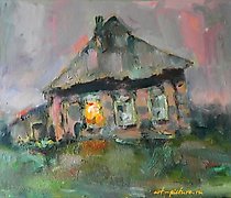 Статуэтка 老房子 油画，画布