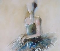 Статуэтка 芭蕾舞者 油画，纸板