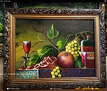 купить Натюрморт с виноградом Холст,масло 