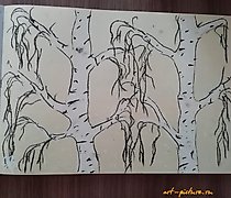 Статуэтка "Birches in Winter" Oil …