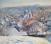 购买 教堂 油画，帆布