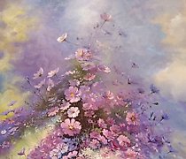 Статуэтка 紫色的夏天 油画，画布