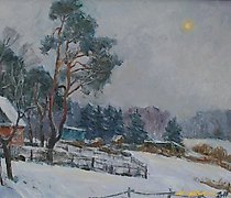 Статуэтка Cloudy day. Canvas, oil.…