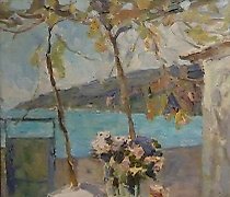 buy Spring flowers. Canvas. Oil. 55 x 45.