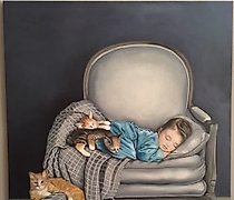 购买 甜蜜的梦 油画，画布