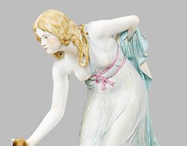 Art Nouveau Figure "Ball Player" by Walter Schott