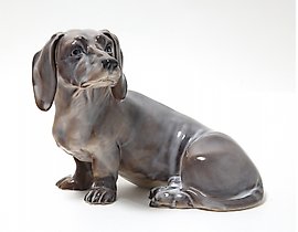 The porcelain figurine "Dachshund". Rörstrand