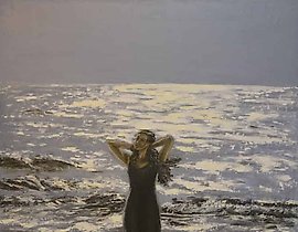 The word "Русалка" translates to "Mermaid" in English.