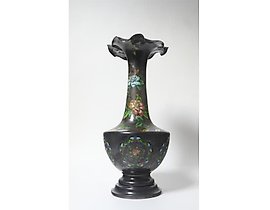 中国花瓶。银，热釉（达士技艺）。中国，北京（北部），19世纪