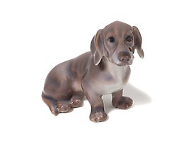 瓷雕小摆件 "腊肠犬" Dahl-Jensen