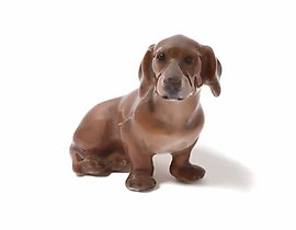 瓷制小雕像 "腊肠犬" Dahl-Jensen