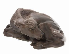 瓷塑“牛犊”。皇家哥本哈根，1898-1923年。