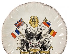 Ceramic plate "Entente". Staffordshire, 1914.