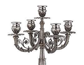 安娜·巴甫洛娃烛台，法贝热，银制