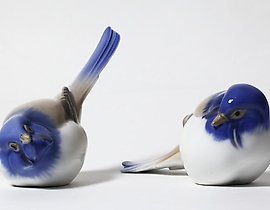 乐观者与悲观者。 丹麦，哥本哈根，Bing & Grondahl