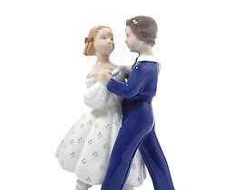 瓷 figurine (雕像) 舞动的双人 Bing Grondahl.