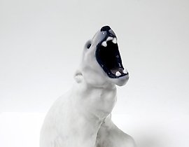 White polar bear. Denmark, Copenhagen, Royal Copenhagen, 1898-1923.