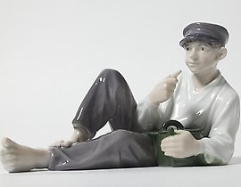 "Guy at lunch. Denmark, Copenhagen, Royal Copenhagen."