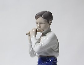 Flutist. Denmark, Copenhagen, Bing & Grondahl