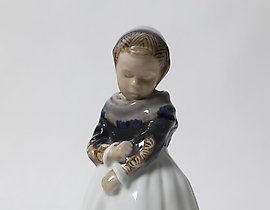 "Amager girl. Denmark, Copenhagen, Royal Copenhagen."