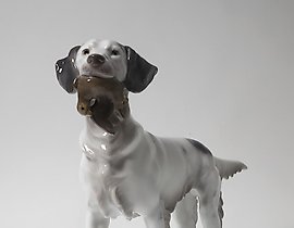 猎犬与鹌鹑。丹麦，哥本哈根，Bing & Grondahl